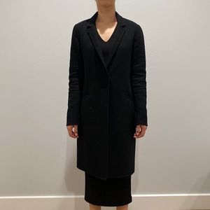 Black Zara midi coat